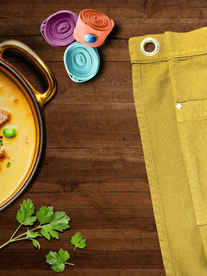 La Carpe Et Le Lapin Tablier Cuisine Taille Long Misted Marigold