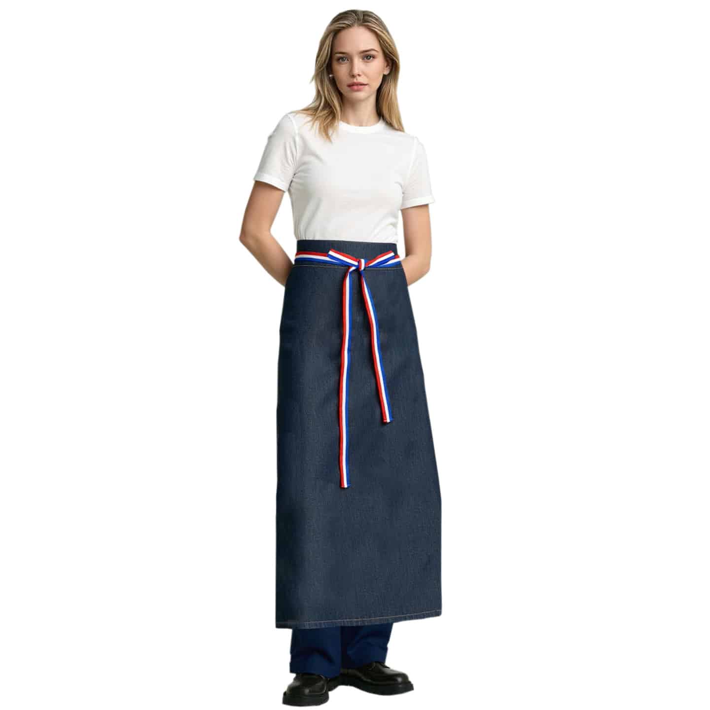 La Carpe Et Le Lapin Tablier Long Sans Poches Denim 01
